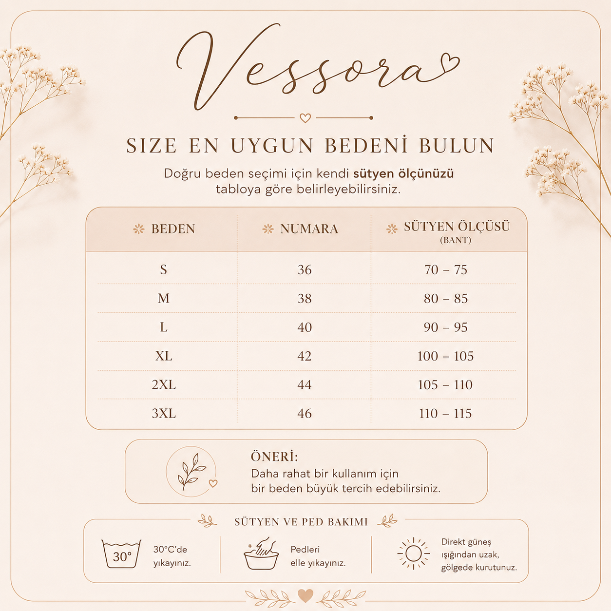 🌸 Vessora Duruş Destekleyici Konfor Sütyeni